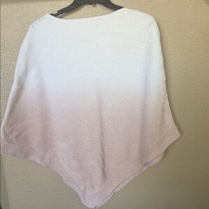Barefoot Dreams Elegant Cream and Pink Gradient Women's Sweater poncho